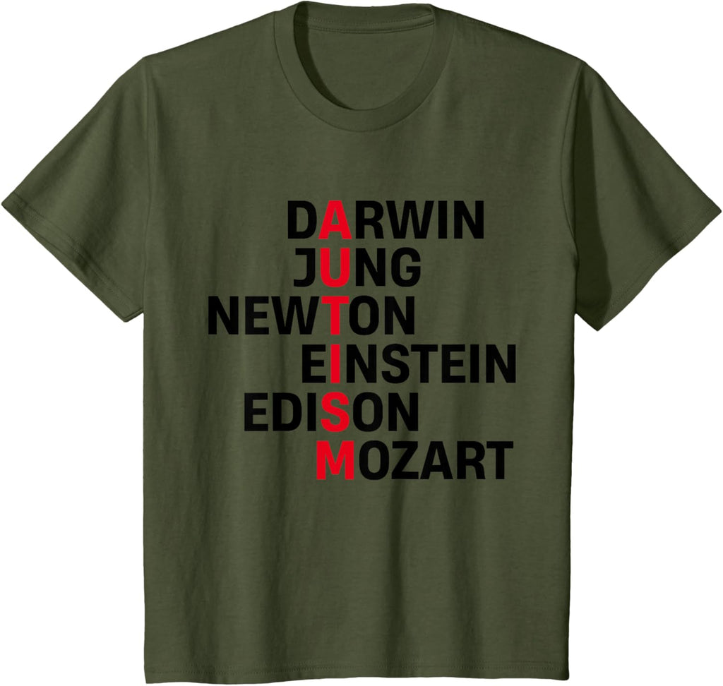Darwin Jung Newton Einstein Edison Mozart Autism Awareness