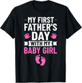 My First Fathers Day Baby Girl Outfit First Time Dad