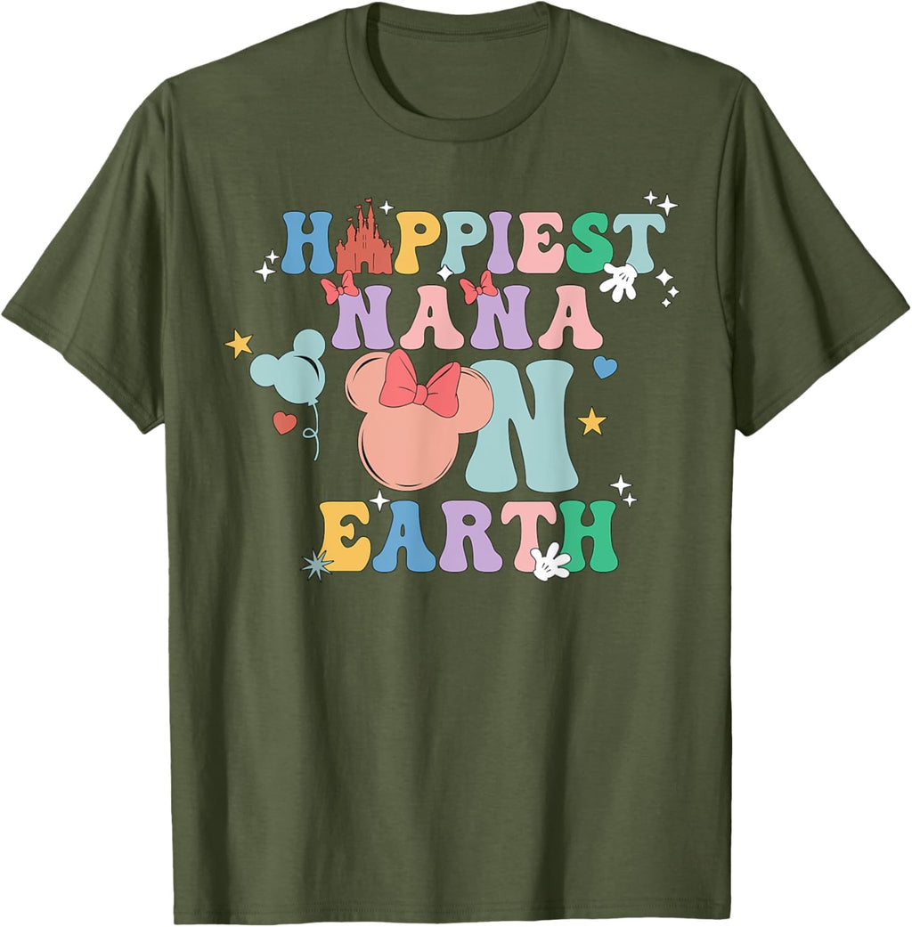 Happiest Nana On Earth Groovy Mom Mother's Day Mother Shirt