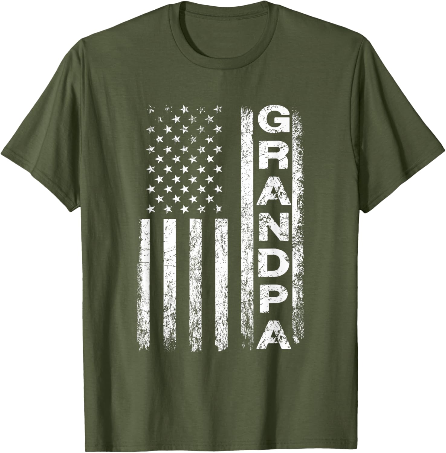 Grandpa Vintage American Flag Father's Day 4th of July Papa