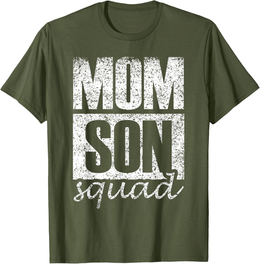 Mama Mom Son Mothers Day Love Mama Mommy Son Squad Mother's Day Matching Mom Sons Mother Son T-Shirt, Small, Black