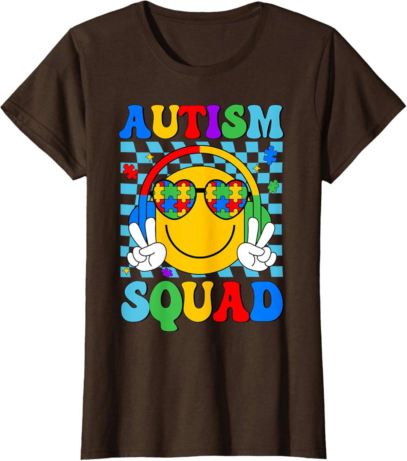 Autism Awareness Autism Squad Support Smile Face Women Men