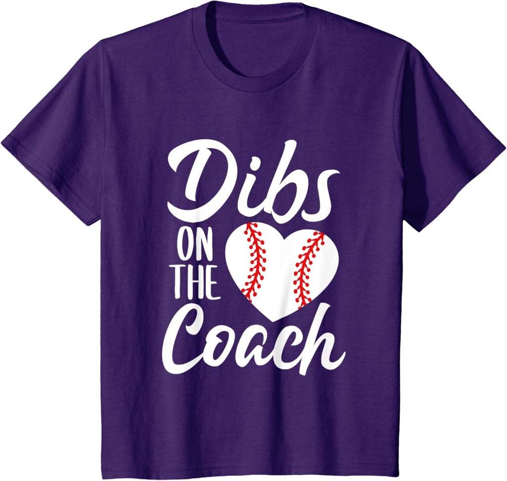 Dibs On The Coach Funny Baseball Heart Cute Mother's Day