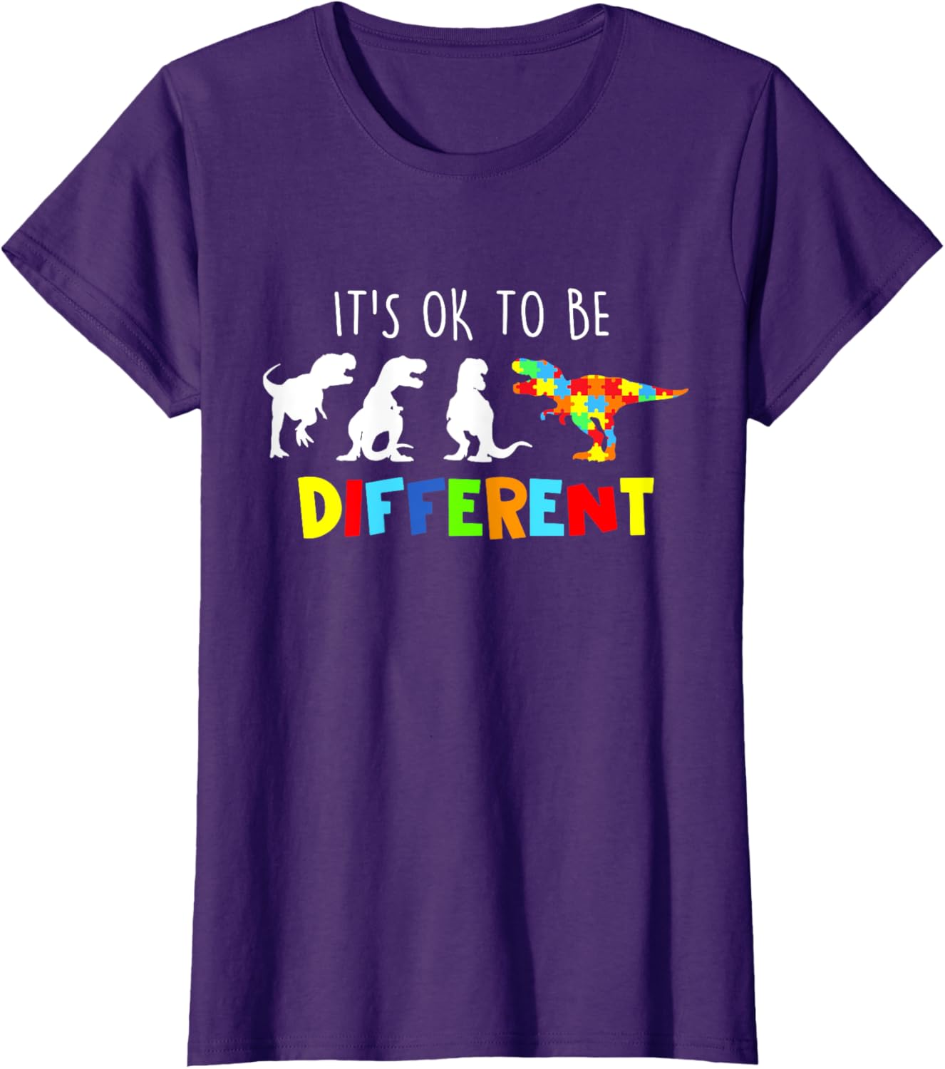 Autism Awareness Dinosaur Kid Boys Its Ok To Be Different