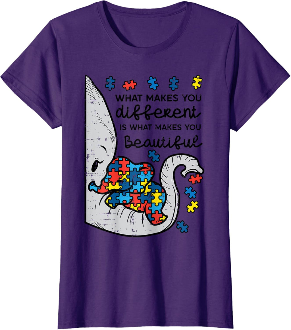 What Makes You Different Beautiful Elephant Autism Awareness