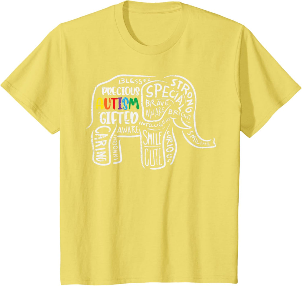 Autism Awareness Elephant Acceptance Autistic Men Women Kids