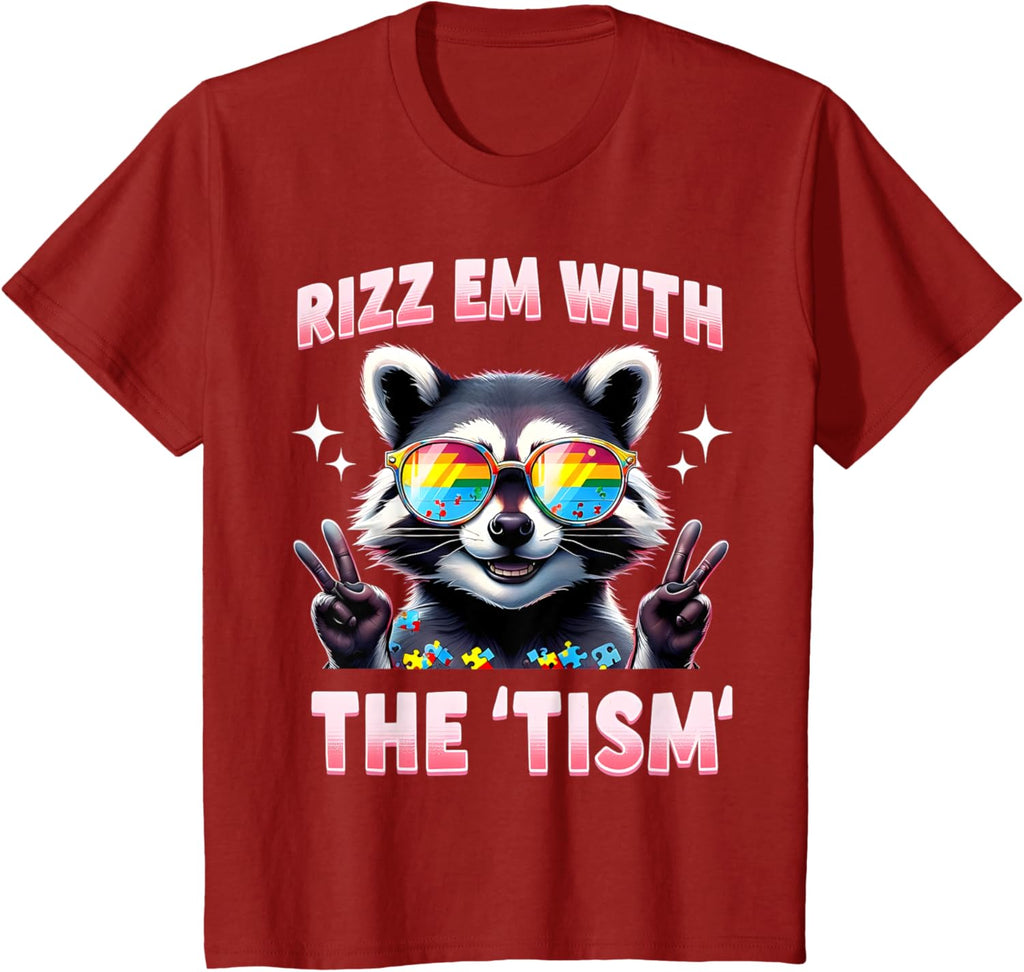 Autism Funny Rizz Em With The Tism Meme Autistic Racoon
