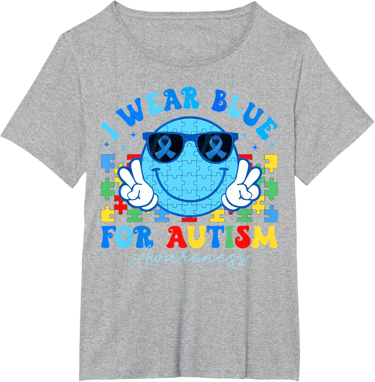 I Wear Blue For Autism Awareness Month Teacher Kids Boys