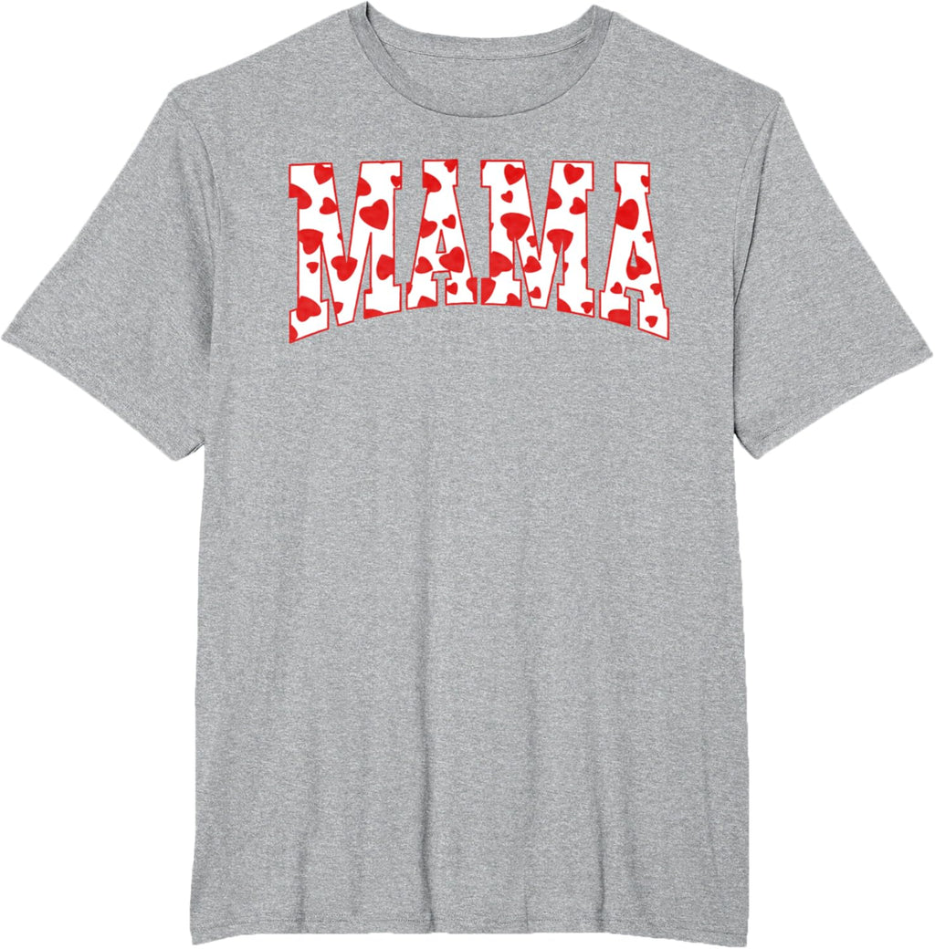 Mama Valentine Heart Valentines Day Family Matching Funny Mother Shirt
