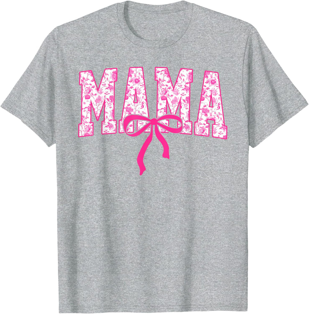 Coquette Pink Chinoiserie Mama Floral Bow Mom Mothers Day